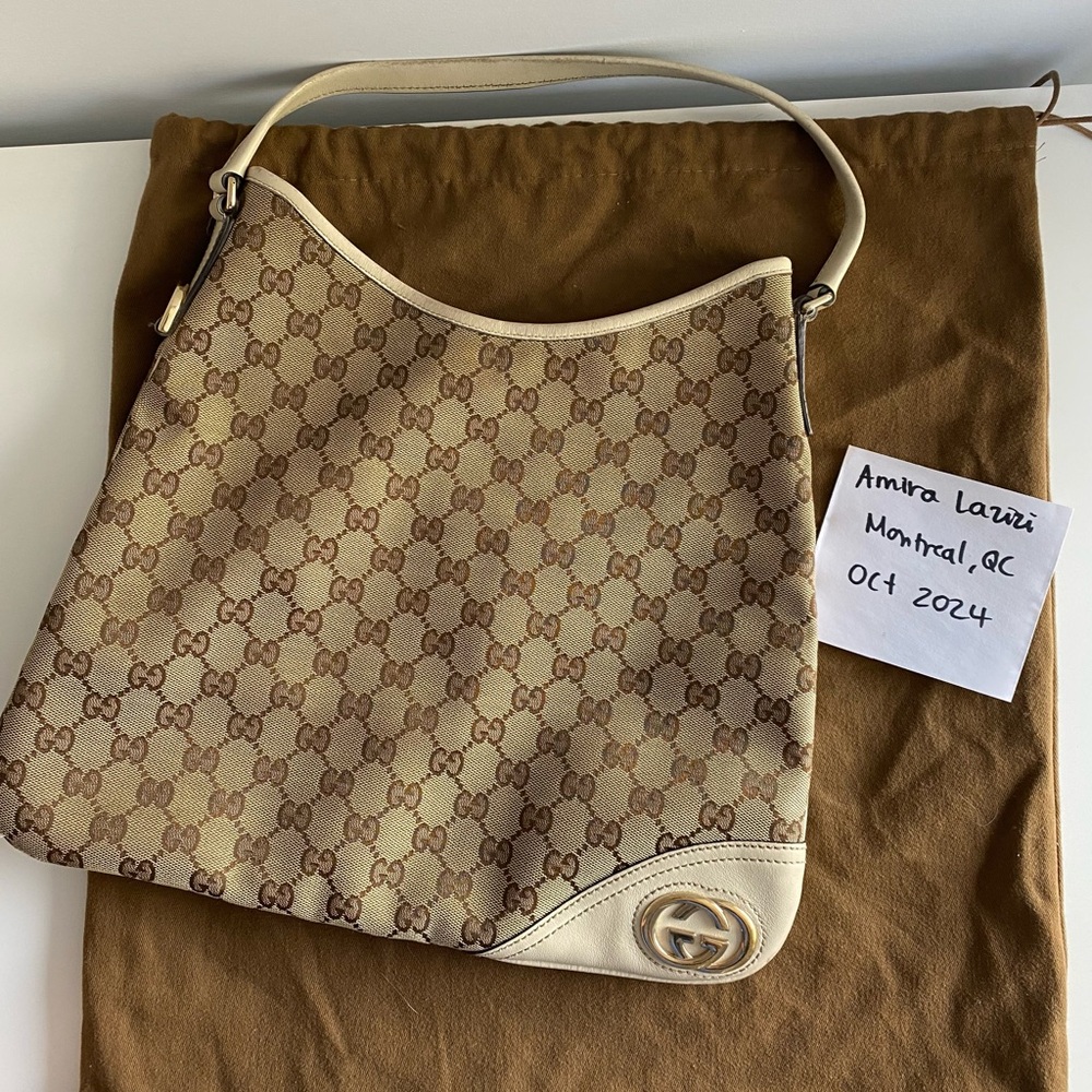 SOLD 💓 Gucci Britt Hobo Medium Bag Cream